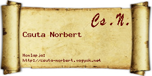 Csuta Norbert névjegykártya