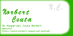 norbert csuta business card